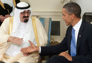 أوباما والعاهل السعودي الملك عبد الله بن عبد العزيز